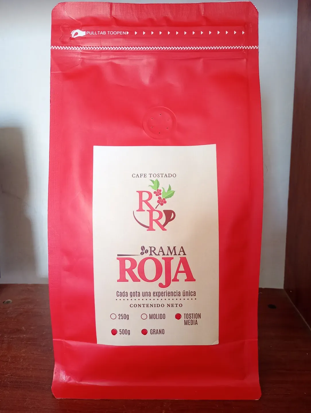 Café en grano de 500 gramos 