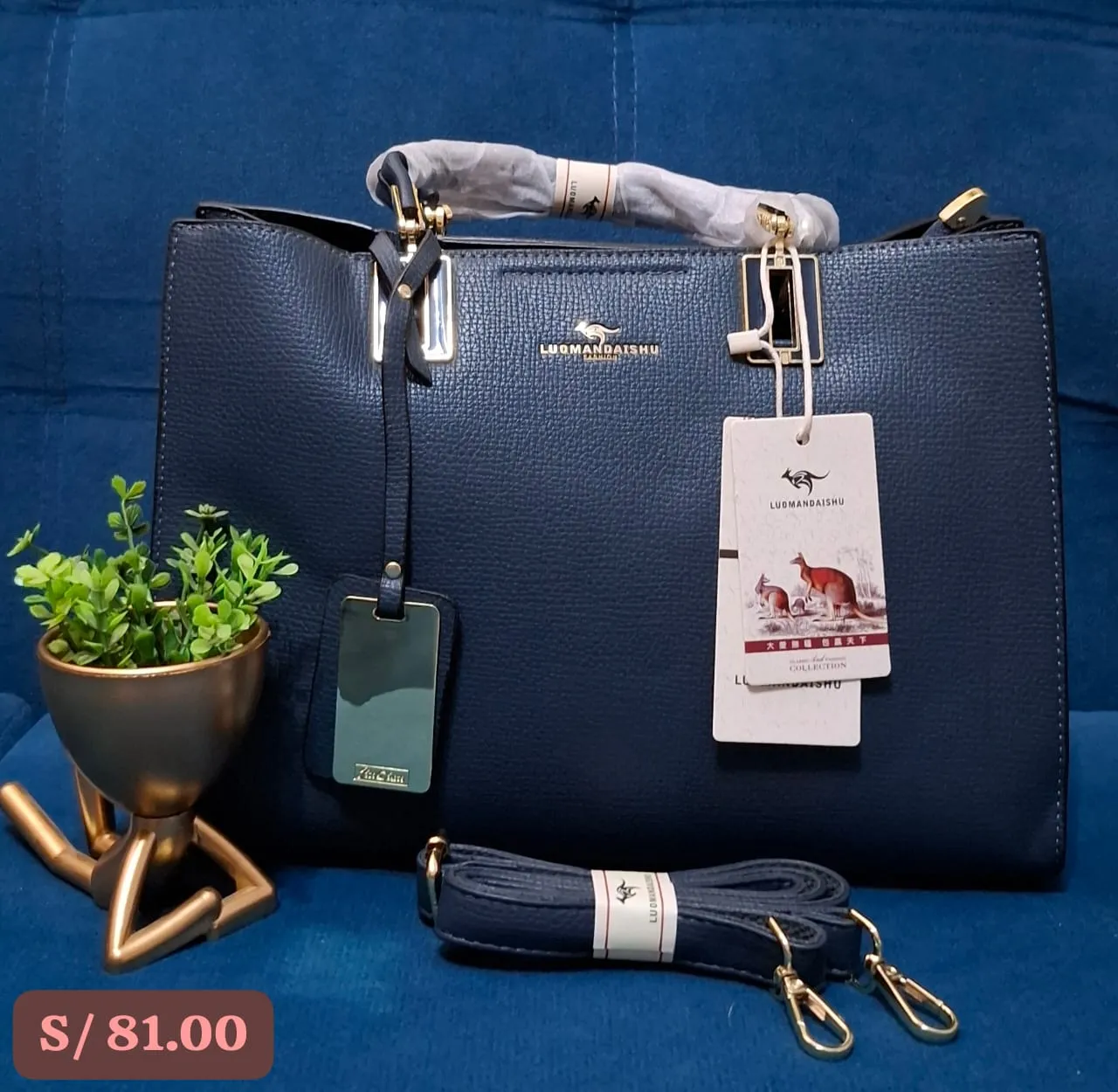 cartera azul