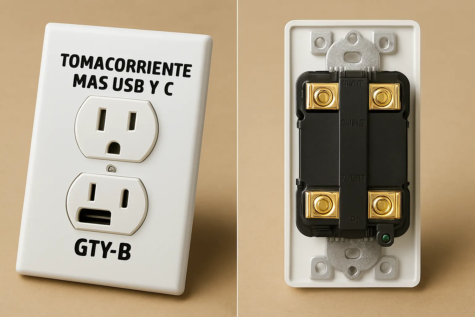 TOMACORRIENTE MAS USB Y C GTY-B