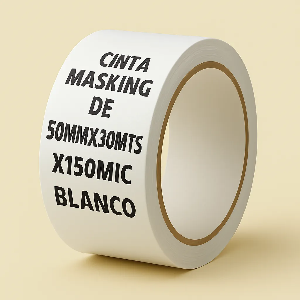 CINTA MASKING DE 50MMX30MTS X150MIC BLANCO