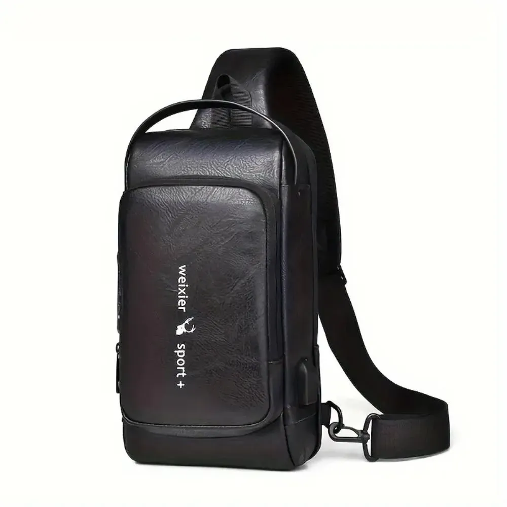 Bolso Anti Robo De Cuero Con Usb