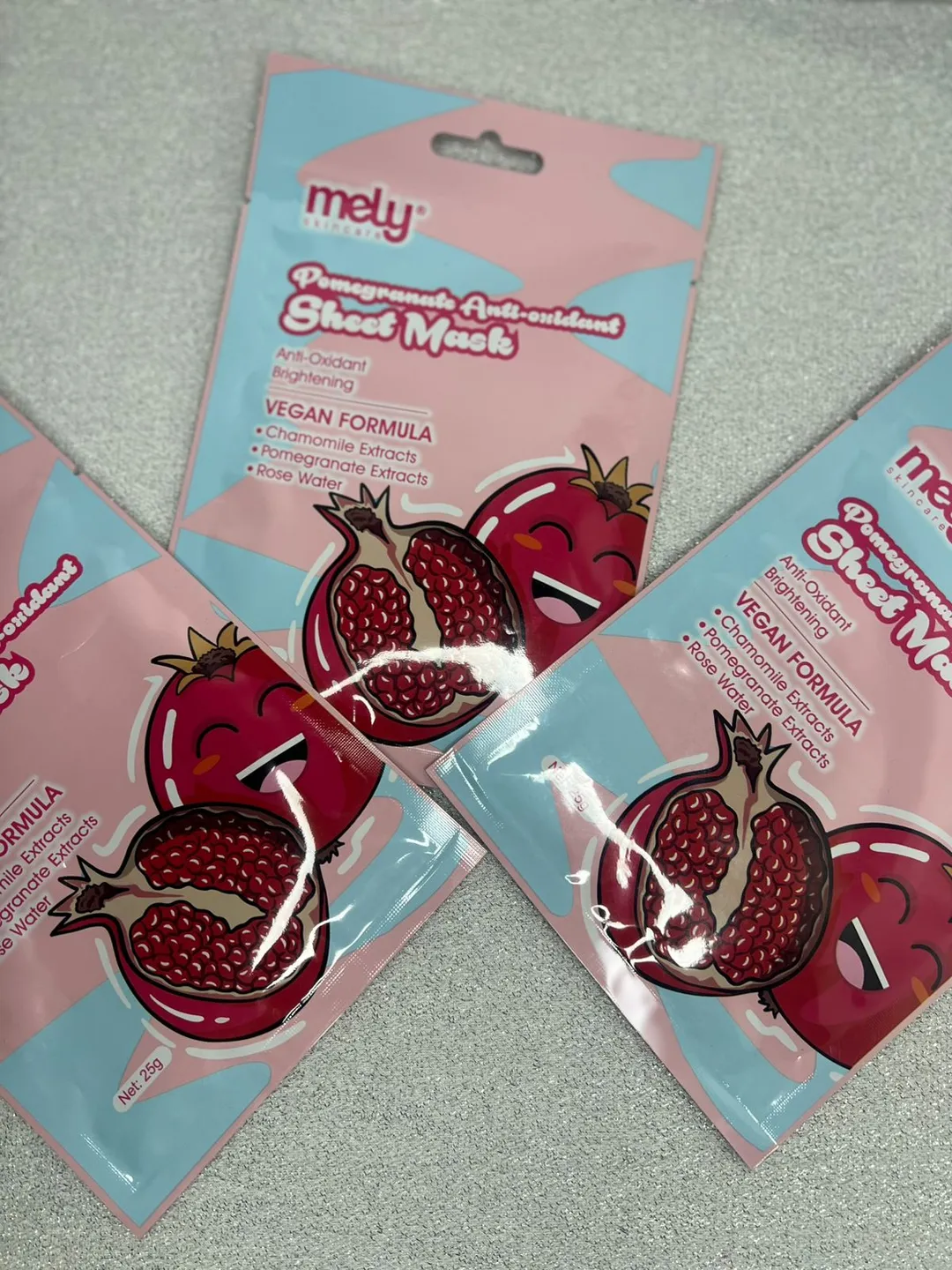 Mascarillas antioxidante c/ formula vegana 