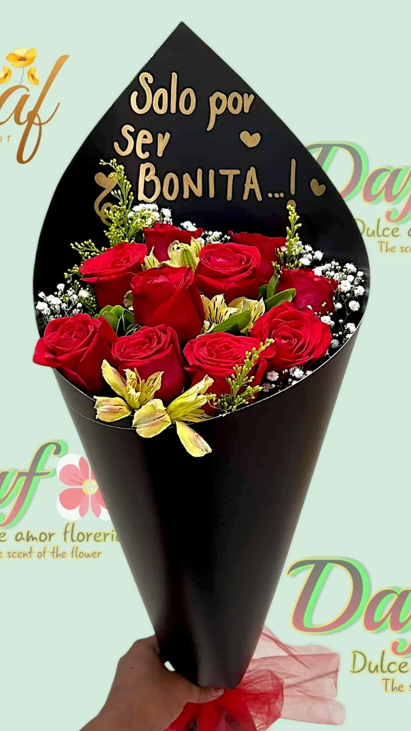 Bouquet clásico 12 rosas rojas