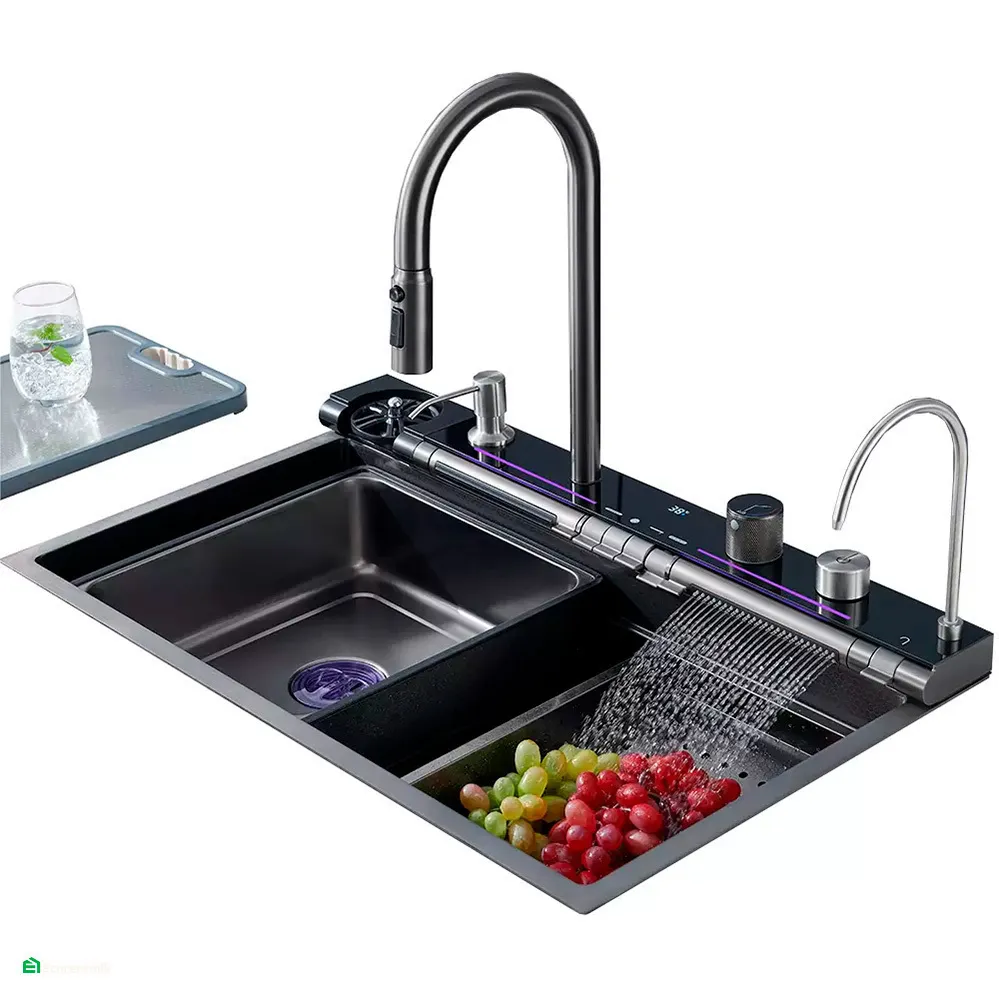 LAVADERO de cocina multifuncional 7 teclas acero inoxidable 304 