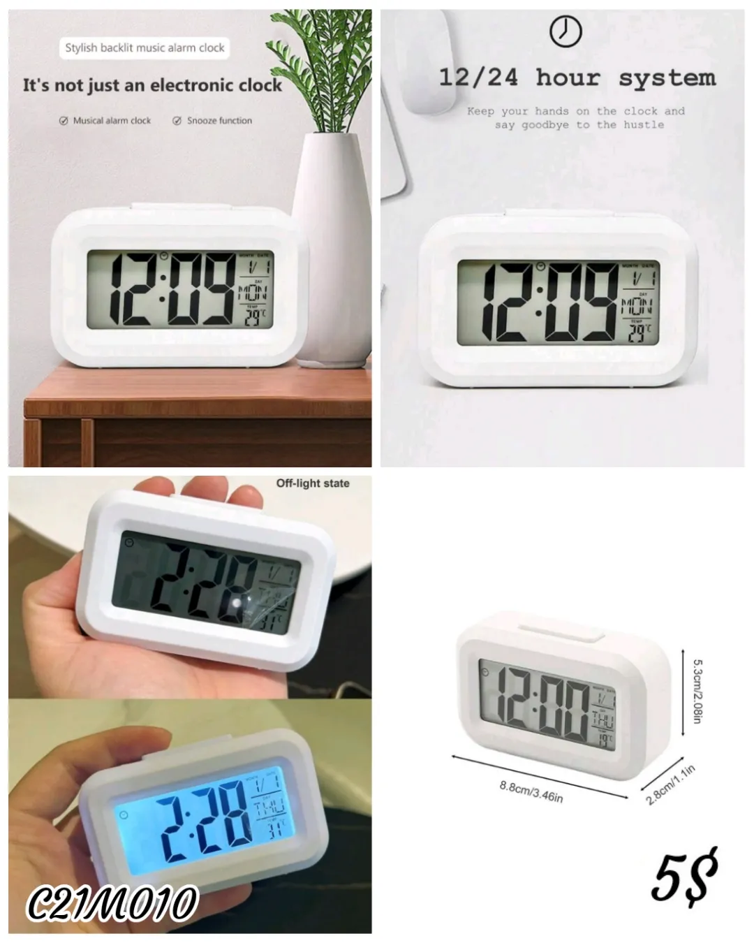 Reloj despertador de sobremesa 