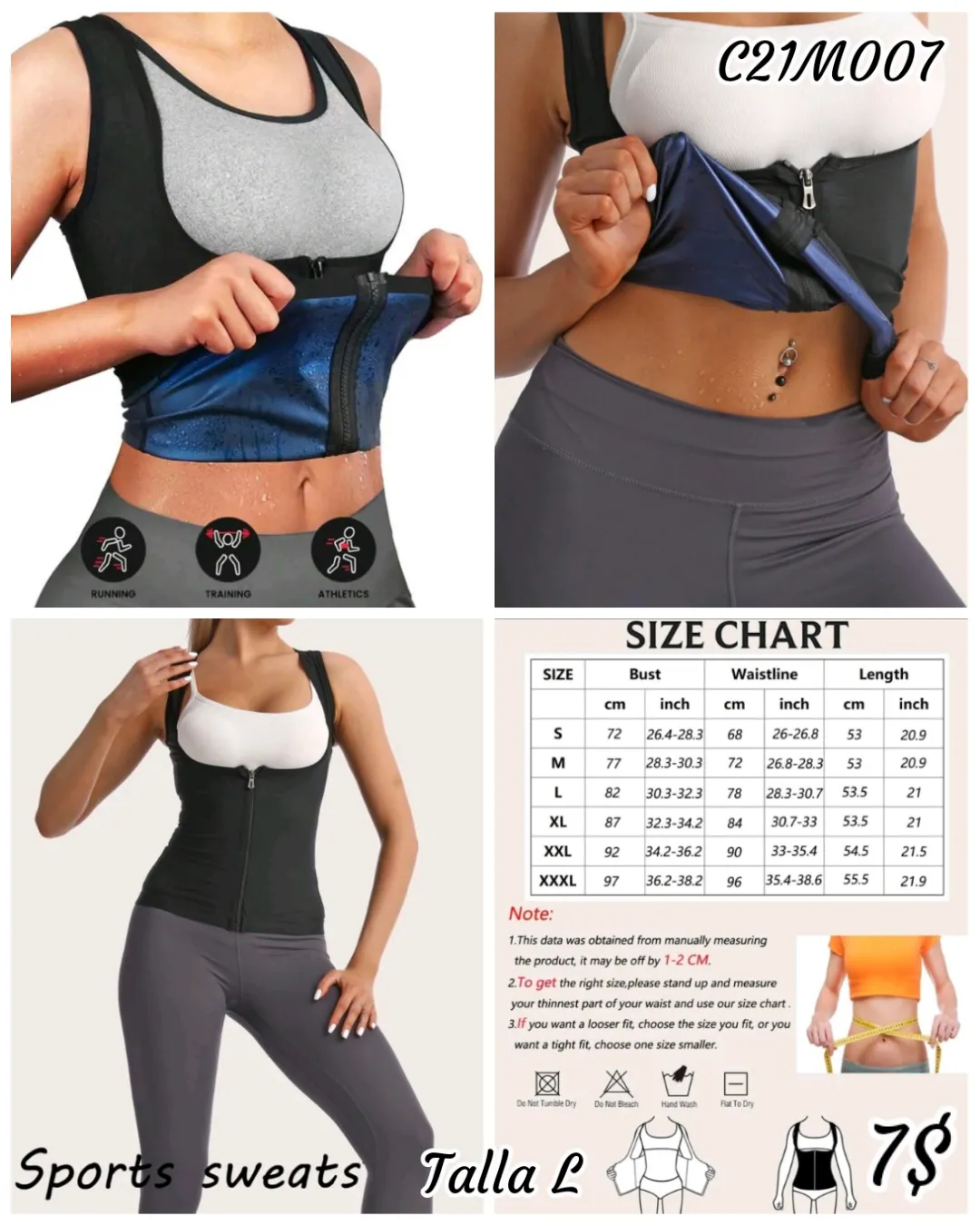 Chaleco deportivo para sudoración 