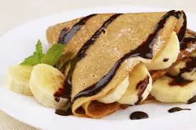Crepe de banano y chocolate 