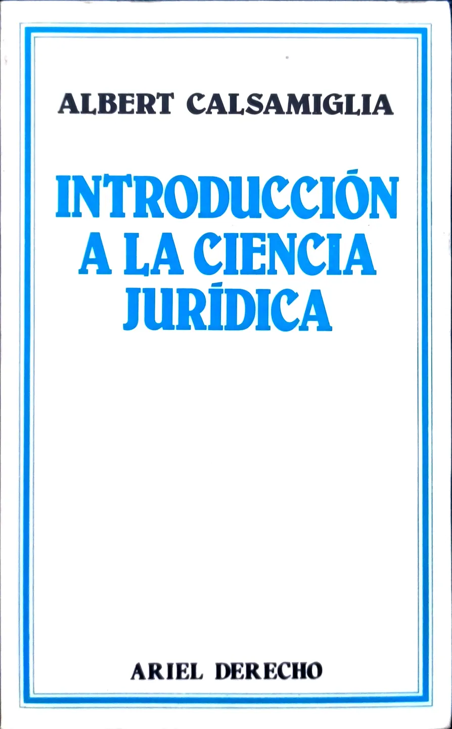 Introducción a la ciencia jurídica 