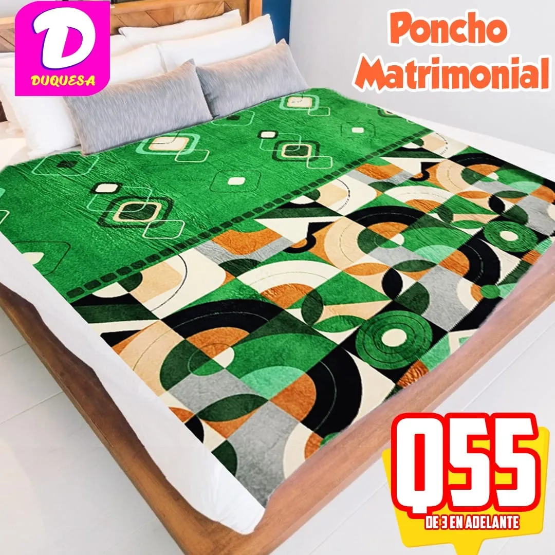 Ponchos tela Coral