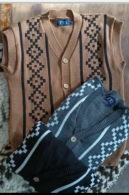 Chaleco de hilo con botones