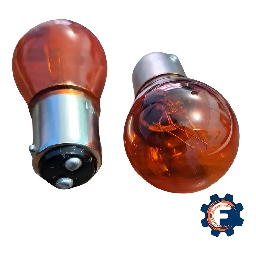 BOMBILLO 12V 2 CONTACTOS (AMBAR)(CAJA 10 UNIDS)