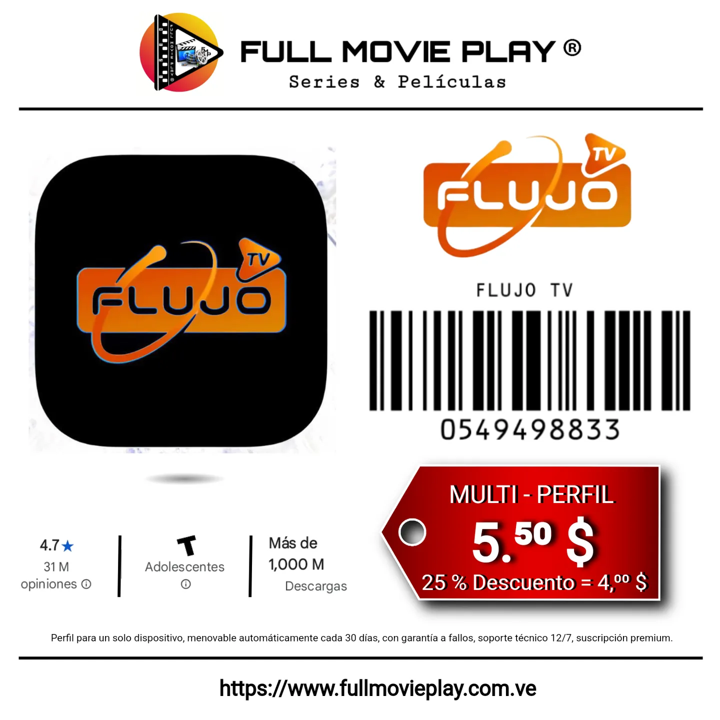 Perfil: FLUJO TV