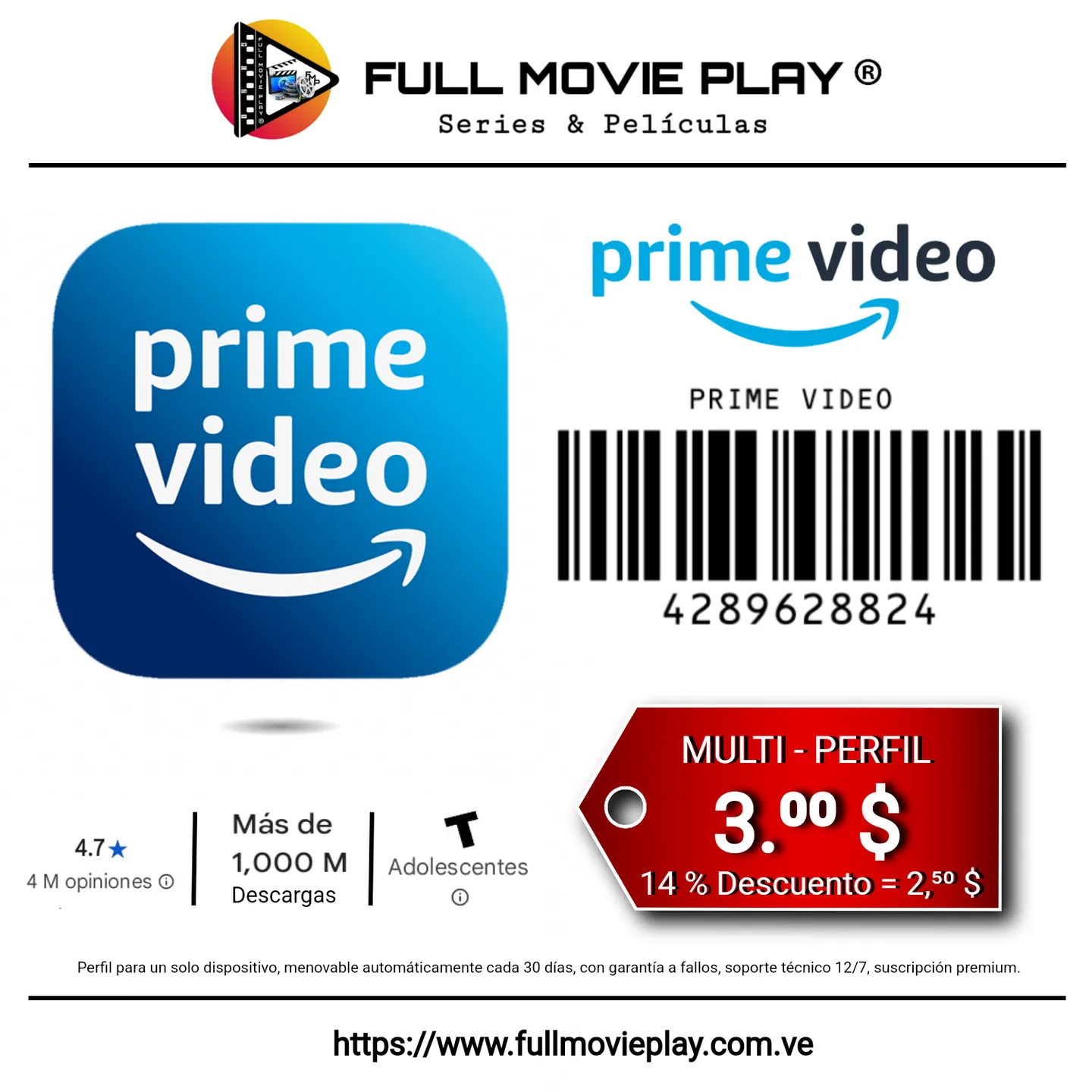 Perfil: PRIME VIDEO