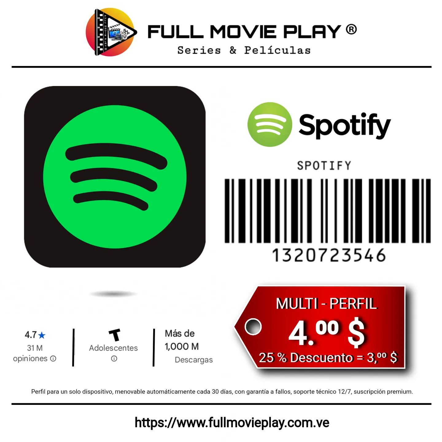 Perfíl: SPOTIFY MUSIC