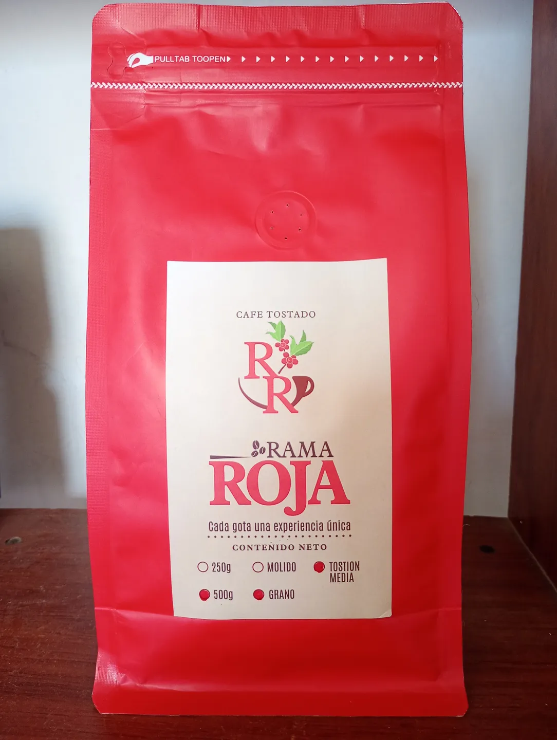 Café en grano de 500 gramos 