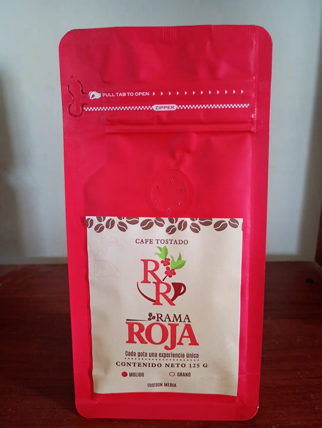 Café molido de 125 gramos 