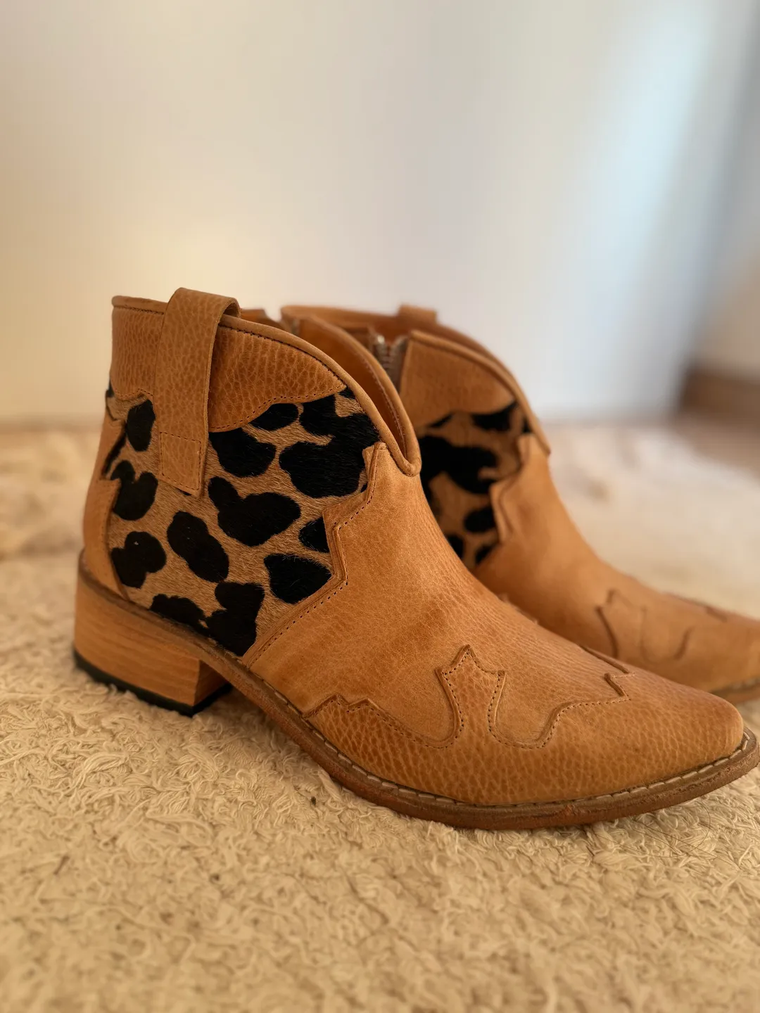 Bota texana cuero suela