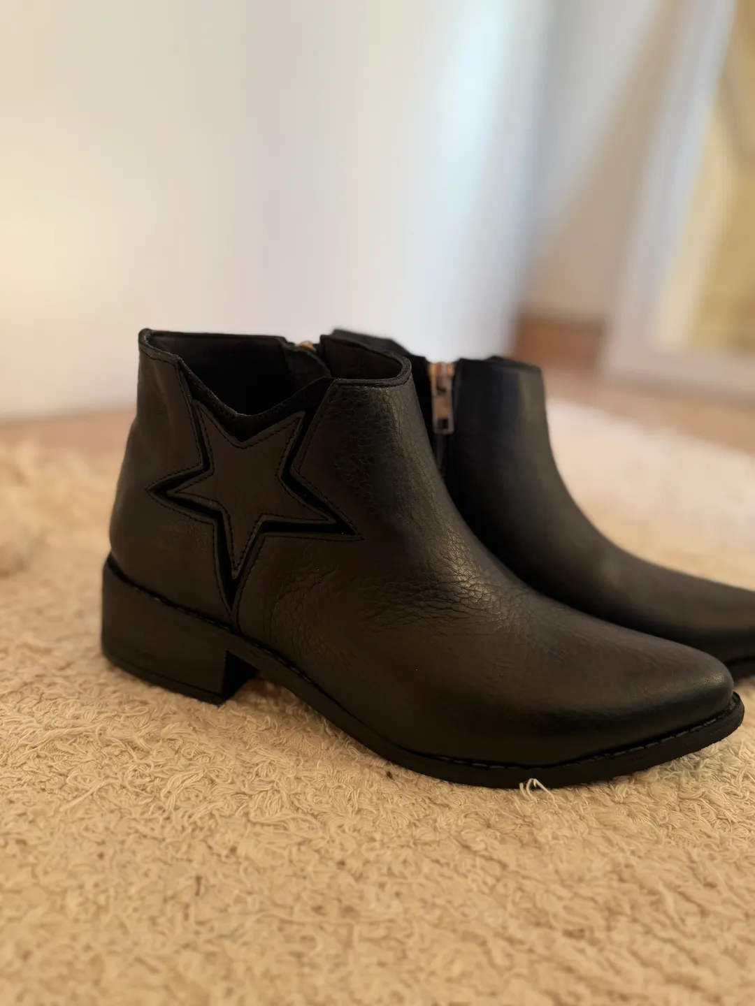 Bota texana corta negro 