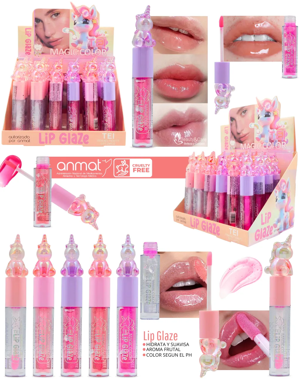 Labial Liquido Lip Glaze Color Mágico TEI